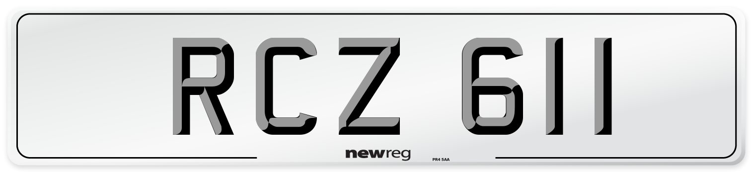 RCZ 611 Number Plate from New Reg